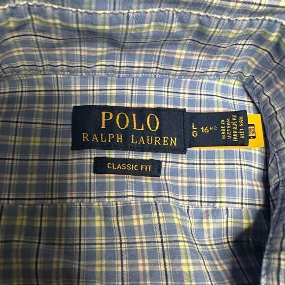 Polo Ralph Lauren classic fit long sleeve button up large 16.5 - Picture 3 of 5